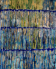 Load image into Gallery viewer, "A Different Rhythm' – Original Abstract Drip Painting Infused with Rose Quartz, Amethyst, Citrine & Selenite