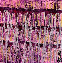 Load image into Gallery viewer, "Abundance" Original Abstract Painting Infused With Rose Quartz, Carnelian, And Moonstone