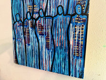 Load image into Gallery viewer, "Embrace It All" Original Figurative Painting Infused With Selenite, Black Obsidian, Black Tourmaline, and Amethyst