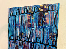 Load image into Gallery viewer, "Embrace It All" Original Figurative Painting Infused With Selenite, Black Obsidian, Black Tourmaline, and Amethyst