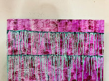 Load image into Gallery viewer, "Embracing Something New" Original Abstract Painting Infused With Rose Quartz And Amethyst On Wood Panel