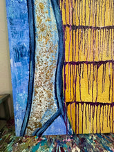 Load image into Gallery viewer, "Feeling A Loving Energy" Original Abstract Angel Figurative Painting Infused With Clear Quartz, Selenite, And Amethyst On Canvas
