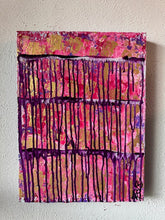 Load image into Gallery viewer, "Find Joy In The Little Things" Original Abstract Painting Infused With Rose Quartz, Amethyst, And Blue Calcite