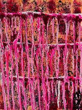 Load image into Gallery viewer, "The Outside World" Original Abstract Painting Infused With Black Tourmaline, Amethyst, & Smokey Quartz