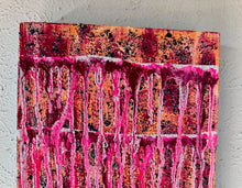 Load image into Gallery viewer, "The Outside World" Original Abstract Painting Infused With Black Tourmaline, Amethyst, & Smokey Quartz