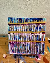 Load image into Gallery viewer, "I Am Open" Original Abstract Painting Infused With Rose Quartz On Paper