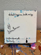 Load image into Gallery viewer, "I Choose Happiness, Health And Joy" Original Abstract Painting Infused With Rose Quartz On Paper