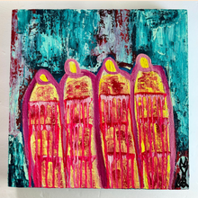 Load image into Gallery viewer, "Inner Work" Original Abstract Figurative Painting Infused With Citrine.