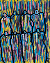 Load image into Gallery viewer, Original abstract figurative painting featuring an original poem handwritten poem on the back.