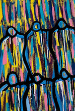 Load image into Gallery viewer, Original abstract figurative painting featuring an original poem handwritten poem on the back.