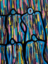 Load image into Gallery viewer, Original abstract figurative painting featuring an original poem handwritten poem on the back.