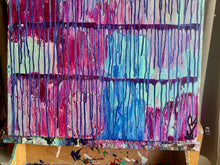 Load image into Gallery viewer, "Stepping Out of The Box" Original Abstract Painting Infused With Black Obsidian And Black Tourmaline