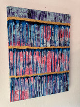 Load image into Gallery viewer, "The Sky Is Never The Limit" Original Abstract Painting Infused With Rose Quartz And Clear Quartz