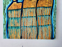 Load image into Gallery viewer, "Tranquility And Faith" Original Abstract Figurative Painting Infused With Rose Quartz, Citrine, And Moonstone