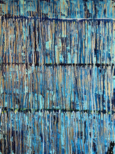 Load image into Gallery viewer, "Walking In Positivity" Original Abstract Drip Painting Infused With Clear Quartz, Black Obsidian, And Selenite