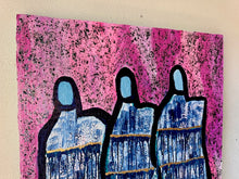 Load image into Gallery viewer, "Wash Away" Original Abstract Painting Infused With Carnelian, Rose Quartz, And Selenite