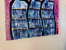 Load image into Gallery viewer, "Wash Away" Original Abstract Painting Infused With Carnelian, Rose Quartz, And Selenite