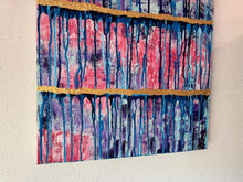 Load image into Gallery viewer, "The Sky Is Never The Limit" Original Abstract Painting Infused With Rose Quartz And Clear Quartz