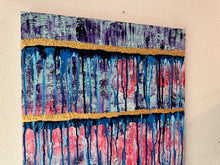 Load image into Gallery viewer, "The Sky Is Never The Limit" Original Abstract Painting Infused With Rose Quartz And Clear Quartz