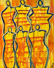 Load image into Gallery viewer, "A New Glow" original abstract figurative canvas painting by Artist Sierra Barnes.