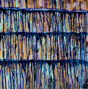 "A Change In Direction" Original Abstract Painting Infused With Rose Quartz
