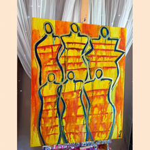 Load image into Gallery viewer, &quot;A New Glow&quot; original abstract figurative canvas painting by Artist Sierra Barnes. 
