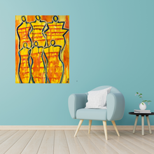 Load image into Gallery viewer, &quot;A New Glow&quot; original abstract figurative canvas painting by Artist Sierra Barnes. 
