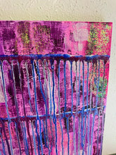 Load image into Gallery viewer, "A Whole New Energy"Original Abstract Painting infused WIth Clear Quartz And Citrine On Canvas
