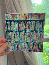 Load image into Gallery viewer, "All Is Well" Small Original Abstract Painting Infused With Amazonite
