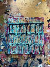 Load image into Gallery viewer, "All Is Well" Small Original Abstract Painting Infused With Amazonite
