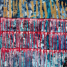 Load image into Gallery viewer, &quot;Blooming Colors On The Outside&quot; Original Abstract Painting Infused With Rose Quartz, Carnelian, And Amethyst
