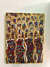 Load image into Gallery viewer, "Breaking The Mold" Original Abstract Figurative Painting Infused With Selenite, Amethyst, And Sleeping Beauty Turquoise
