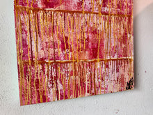 Load image into Gallery viewer, "Character Building" Original Abstract Painting INfused With Moonstone For Emotional Balance, Intuition, And  New Beginnings
