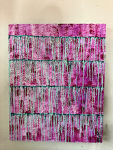 Load image into Gallery viewer, &quot;Embracing Something New&quot; Original Abstract Painting Infused With Rose Quartz And Amethyst On Wood Panel

