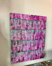 Load image into Gallery viewer, &quot;Embracing Something New&quot; Original Abstract Painting Infused With Rose Quartz And Amethyst On Wood Panel
