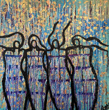 Load image into Gallery viewer, &quot;Embracing The Gold&quot; Original Abstract Figurative Painting
