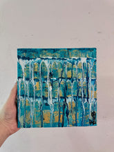 Load image into Gallery viewer, &quot;Energy Flow&quot; - Small Original Abstract Painting On Canvas Infused With Amethyst, Rose Quartz, Citrine, and Clear Quartz
