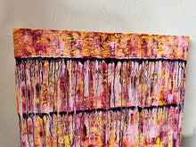 Load image into Gallery viewer, &quot;Feeling Full Of Joy And Gratitude&quot; Original Abstract Painting Infused With Rose Quartz On Canvas
