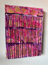 Load image into Gallery viewer, &quot;Find Joy In The Little Things&quot; Original Abstract Painting Infused With Rose Quartz, Amethyst, And Blue Calcite
