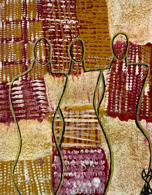 'Finding Our Truth And Authenticity" Original Abstract Figurative Painting On Canvas