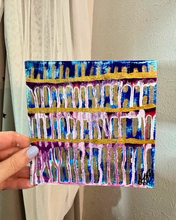 Load image into Gallery viewer, "I Am Open" Original Abstract Painting Infused With Rose Quartz On Paper

