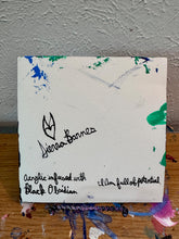Load image into Gallery viewer, "I Am Full Of Potential" Original Abstract Painting Infused With Black Obsidian On Paper
