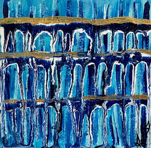"I Choose Happiness, Health And Joy" Original Abstract Painting Infused With Rose Quartz On Paper