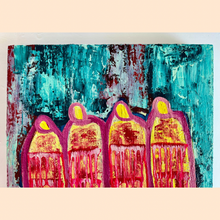 Load image into Gallery viewer, &quot;Inner Work&quot; Original Abstract Figurative Painting Infused With Citrine.
