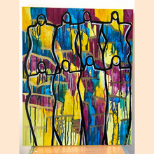 Load image into Gallery viewer, &quot;Magic And Beauty&quot; Original Abstract Figurative Painting
