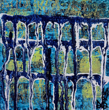Load image into Gallery viewer, &quot;Protect Your Energy&quot; Small Original Abstract Painting Infused With Amethyst
