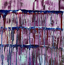 Load image into Gallery viewer, &quot;Rise Up&quot; Healing Crystal Infused Original Purple Abstract Painting On Canvas, Purple Wall Art, Contemporary Art, Home Decor Art
