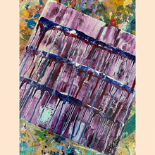 Load image into Gallery viewer, &quot;Rise Up&quot; Healing Crystal Infused Original Purple Abstract Painting On Canvas, Purple Wall Art, Contemporary Art, Home Decor Art
