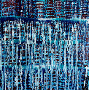 "Soothe Me" Original Abstract Drip Painting Infused With Black Tourmaline