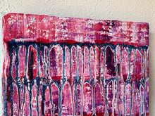 Load image into Gallery viewer, "The Power" Original Abstract Painting Infused With Rose Quartz And Carnelian On Canvas
